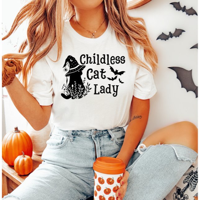 Camiseta Dia de as Bruxas engraçado - Mulher de Gato Sem Fi (Criador carregado)