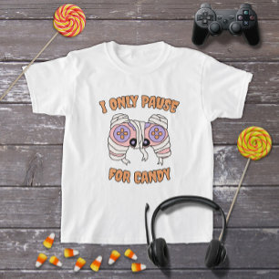 Camiseta Dia de as Bruxas engraçado Mummy Video Game Contro
