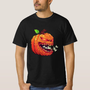 Camiseta Dia de as Bruxas engraçado Pac-Man Pumpkin Ghost A
