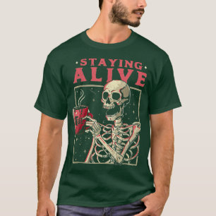 Camiseta Dia de as Bruxas engraçado Permanecendo Vivo No Es