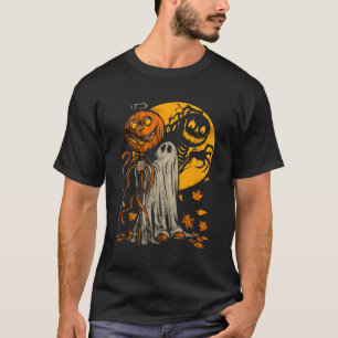Camiseta Dia de as Bruxas engraçado Pumpkin Ghost Autumn Le