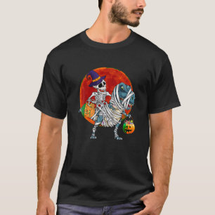 Camiseta Dia de as Bruxas engraçado Pumpkin Skeleton Andand