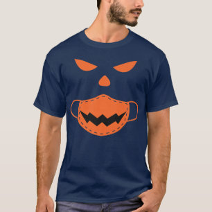 Camiseta Dia de as Bruxas engraçado Pumpkin vestindo uma má