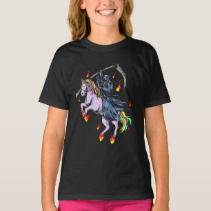 Camiseta Dia de as Bruxas engraçado Reaper dirige Unicorn