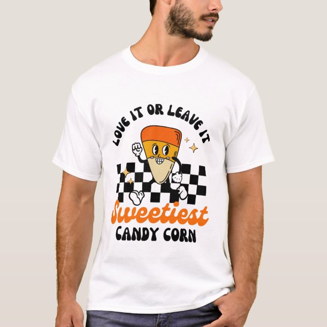 Camiseta Dia de as Bruxas engraçado Retro Candy Corn (Frente)