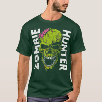 Camiseta Dia de as Bruxas engraçado Roupa do Zombie Hunter