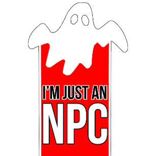 Camiseta Dia de as Bruxas engraçado, sou apenas um NPC