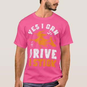Camiseta Dia de as Bruxas engraçado Vassoura-de-bruxa Sim P