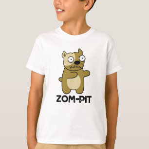 Camiseta Dia de as Bruxas engraçado Zombie Pit Bull Pun