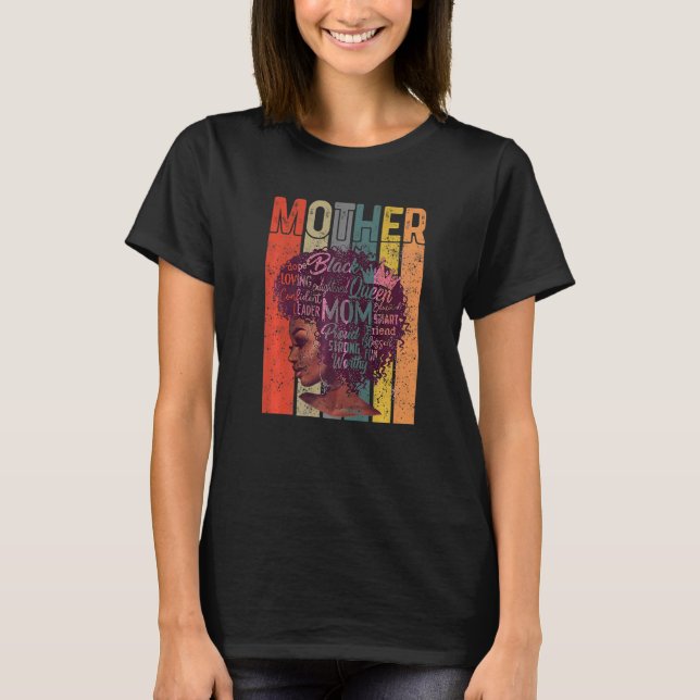 Camiseta Dia de as mães Afro-Americano Black Smart  (Frente)