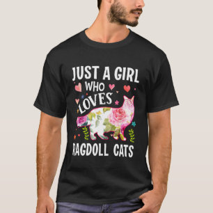 Camiseta Dia de as mães Apenas Uma Menina Que Ama Gatos De