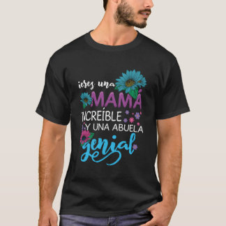 Camiseta Dia de as mães Aposentado Avó Excelente Mãe E Gra