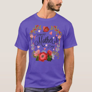 Camiseta Dia de as mães com Feliz dia de as mães para Dia d