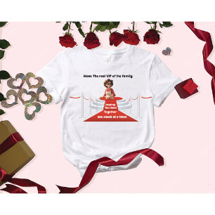 Camiseta dia de as mães criativo, diversão VIP snack, mãe
