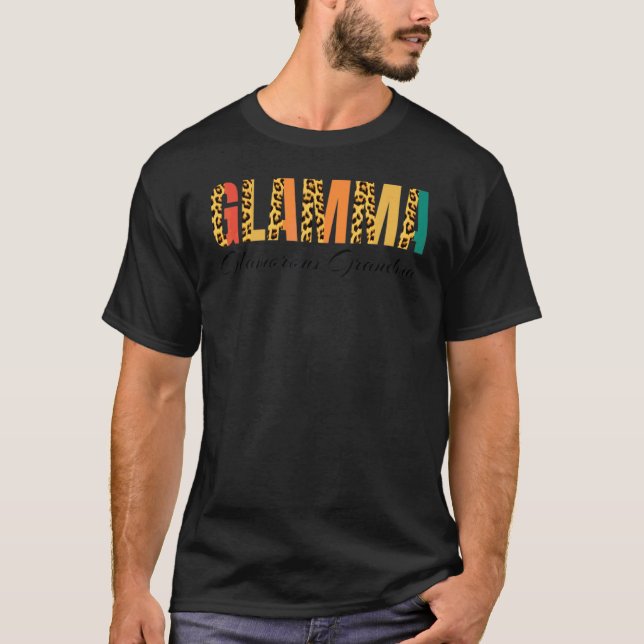 Camiseta Dia de as mães da avó Leopard Glamorous (Frente)