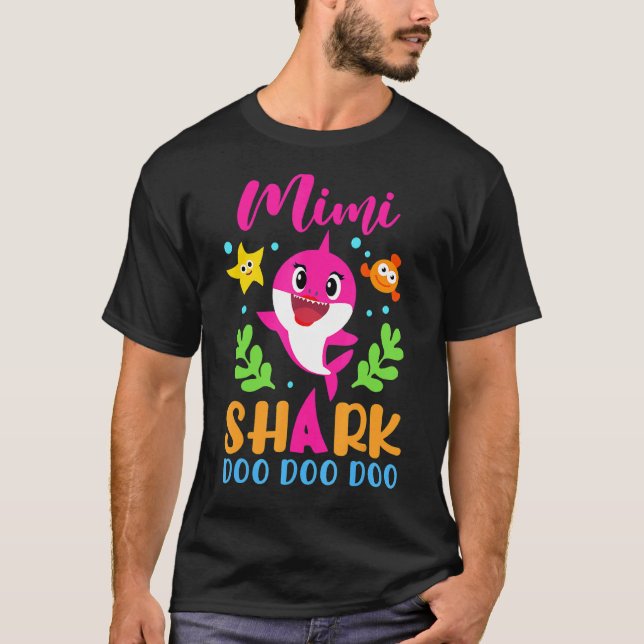 Camiseta Dia de as mães da Família Mimi Shark Mimi (Frente)