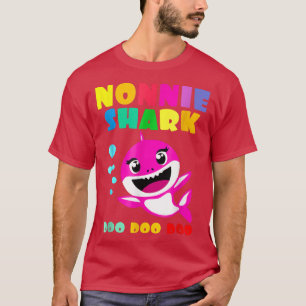 Camiseta Dia de as mães Da Família Nonnie Shark Funny Kids