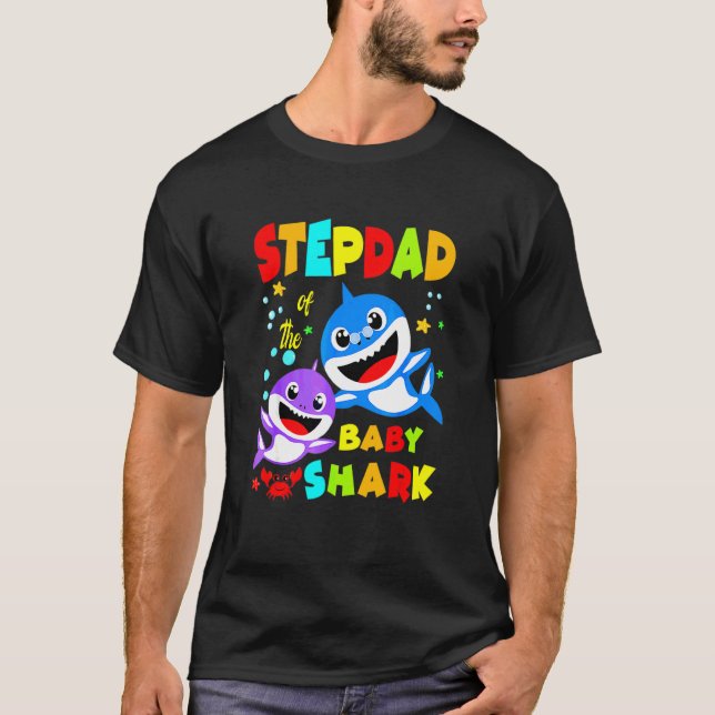 Camiseta Dia de as mães da Família Shark Pai Passo  Pai (Frente)