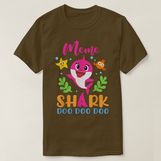 Camiseta Dia de as mães da Família Tampão Meme Shark (Frente do Design)