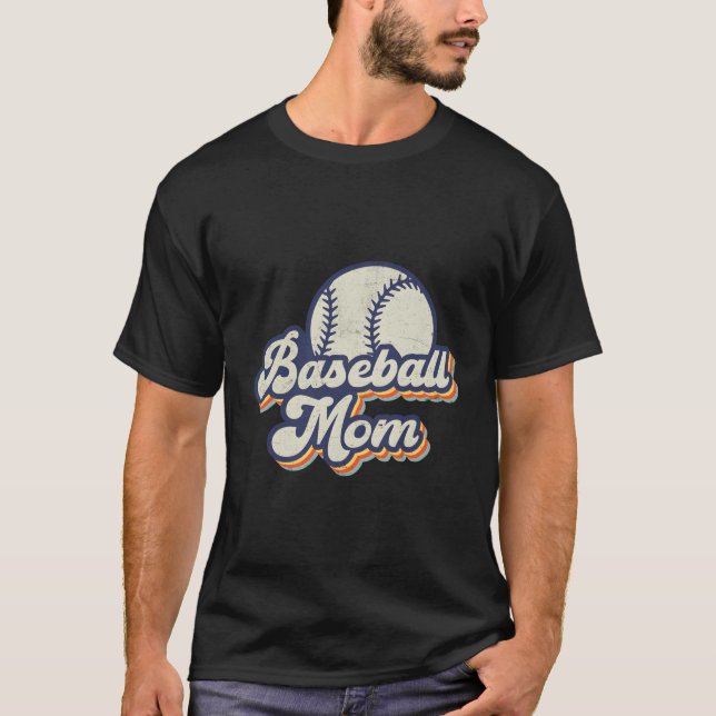 Camiseta Dia de as mães da mãe de beisebol (Frente)