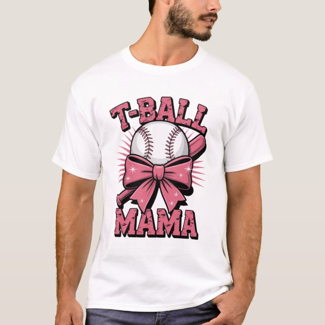 Camiseta Dia de as mães da Mãe de T-Ball (Frente)
