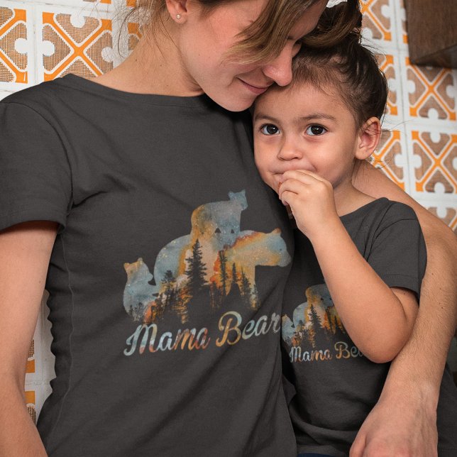 Camiseta Dia de as mães Da Mama Bear E Do Bear Bear (Criador carregado)