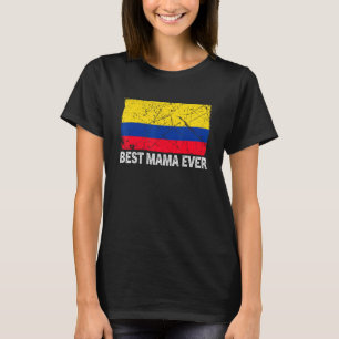 Camiseta Dia de as mães Da Melhor Mãe Da Colômbia