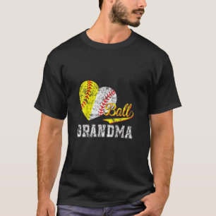 Camiseta Dia de as mães da vovó do coração de bola de beise