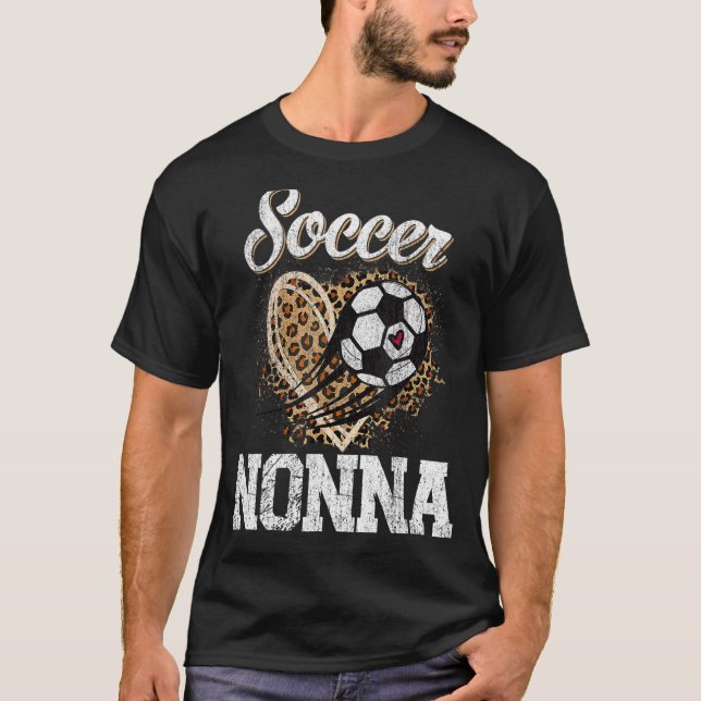 Camiseta Dia de as mães de bola de Nonna Leopard (Frente)