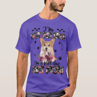 Camiseta Dia de as mães De Cachorro De Flor Corgi Para Mulh