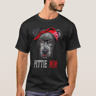 Camiseta Dia de as mães de Cachorro Pitbull da Mãe