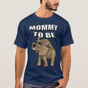 Camiseta Dia de as mães de Chá de fraldas Elefante - 1