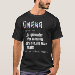 Camiseta Dia de as mães de Definição Gmama e presente de an