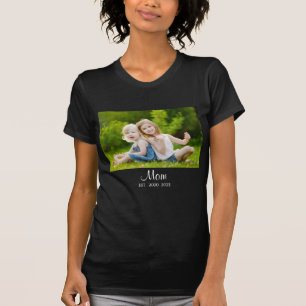 Camiseta Dia de as mães de Fotografia de Script Estabelecid