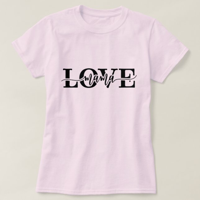 Camiseta Dia de as mães de Letra com Escrita Cuta Mama (Frente do Design)
