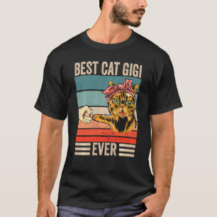 Camiseta Dia de as mães De Melhor Gato Gigi De Bump