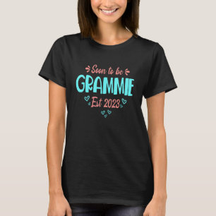 Camiseta Dia de as mães De Mulheres Em Breve Ser Grammie Es