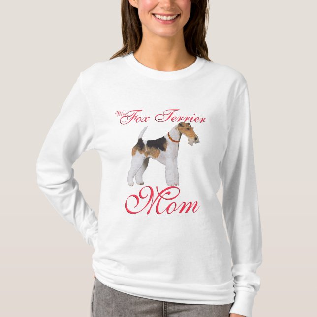 Camiseta Dia de as mães de Terrier Fox (Frente)