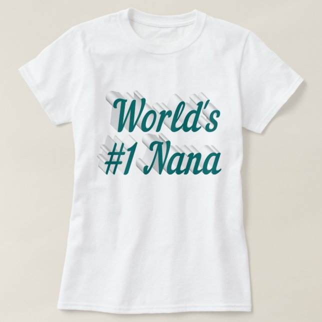 Camiseta Dia de as mães de texto verde da Nana (Frente do Design)