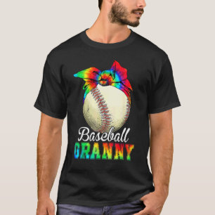 Camiseta Dia de as mães de Tie Dye da Avó de Baseball