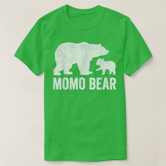 Camiseta Dia de as mães De Urso Momo Vovó Camisas, Cubo Eng (Frente do Design)