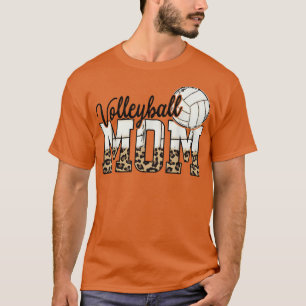 Camiseta Dia de as mães de Voleibol Mãe Leopard Beach Volle