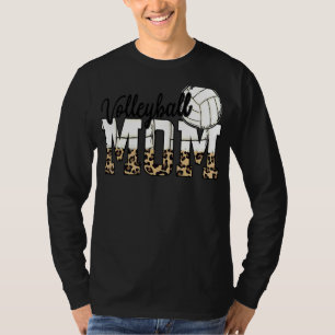 Camiseta Dia de as mães de Voleibol Mãe Leopard Beach Volle
