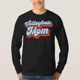Camiseta Dia de as mães de Voleibol Mãe Leopardo Bola Mãe