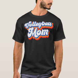 Camiseta Dia de as mães de Voleibol Mãe Leopardo Bola Mãe
