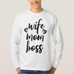 Camiseta Dia de as mães do Chefe da Esposa Mãe