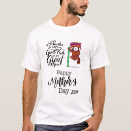 Camiseta Dia de as mães do Panda Vermelho 2024.