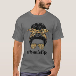 Camiseta Dia de as mães Engraçado Nonnie Life Messy Bun L
