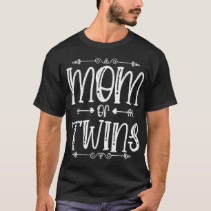 Camiseta Dia de as mães Família Bebê Mãe Gêmeos Parentes 1