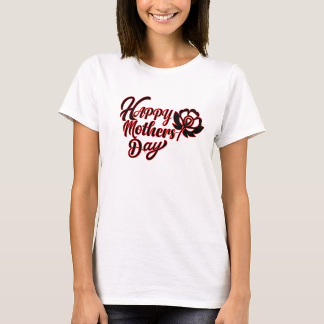 Camiseta Dia de as mães Feliz (Frente)